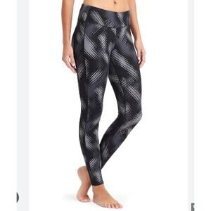 Athleta Superluxe Full‑Length Leggings Size S – Black & Grey Athletic Print